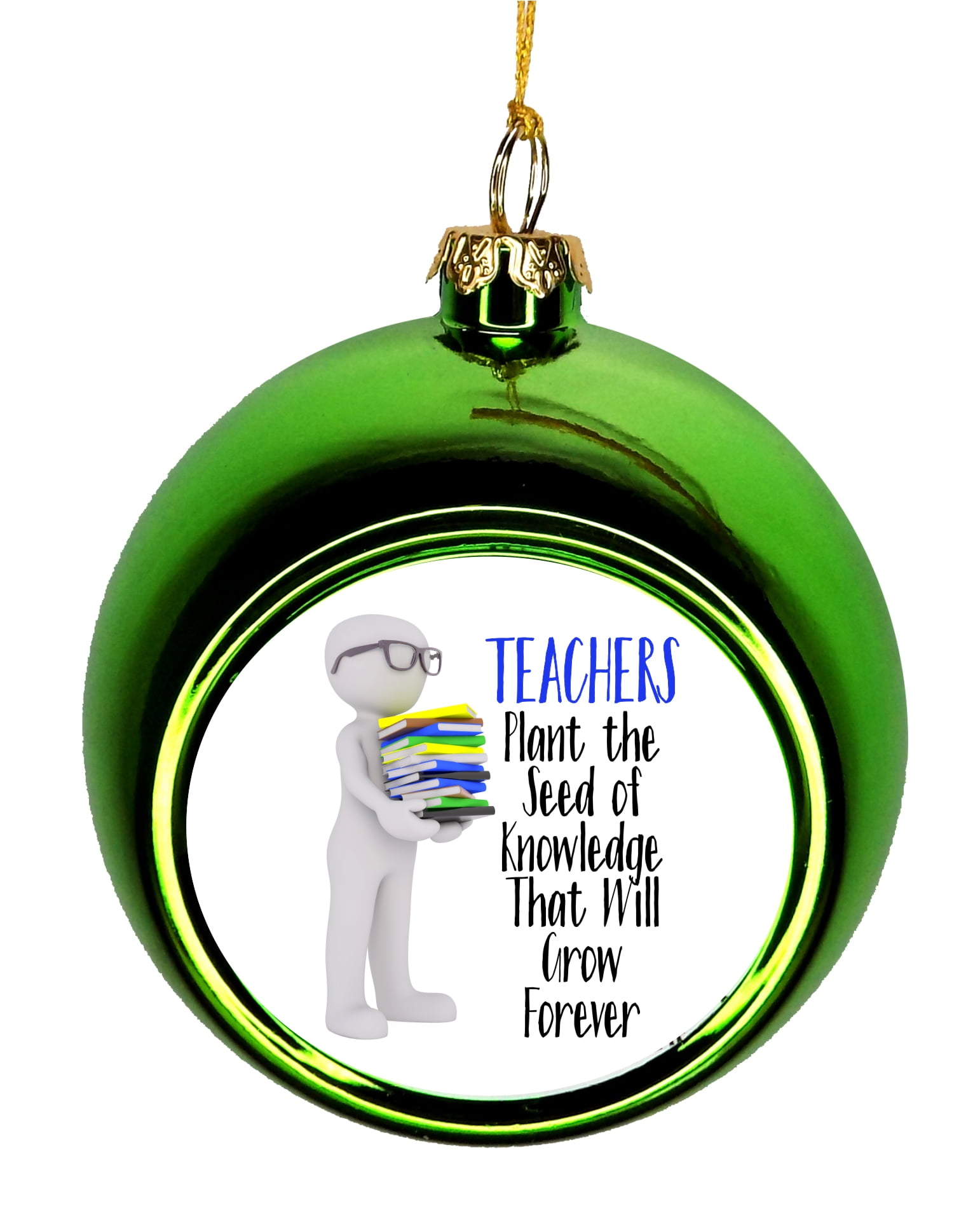 Teacher Ornament Teacher Gift Ornament Christmas DÃ©cor Hanging Christmas Ornaments Green