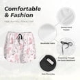 thumbnail image 4 of Susaid Cute Piggy Ballerina Print Women's High Waisted Running Shorts Quick Dry Athletic Gym Track Workout Shorts Zip Pocket-XX-Large, 4 of 7