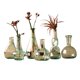 thumbnail image 1 of Set de jarrones Bottle Bud de vidrio reciclado verde Kalalou de 23 cm de altura, 1 of 2