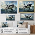 thumbnail image 4 of Designart "Majestic Orcas White and Black Marine Animals" Marine Animals Canvas Wall Art, 4 of 5