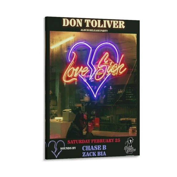 Don Toliver Love Sick Music Poster Canvas Wall Art Posters For Room Aesthetic And DecorCanvas Painting Posters And Prints Wall Art for Living Room Bedroom Decor