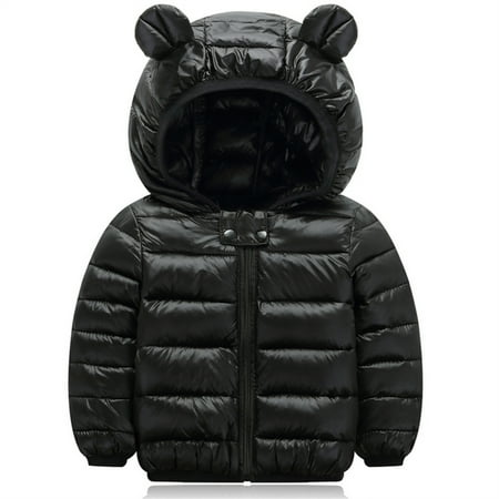

Pfizer Baby Boy Hooded Down Jacket Windproof Winter Warm Coats Outwear Black 5-6 Years