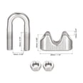 thumbnail image 3 of Unique Bargains 316 Stainless Steel Wire Rope Clip Clamp for 8mm Diameter Cable, 8 Pack, 3 of 5