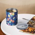 thumbnail image 3 of 12oz Coffee Tumblers Pioneer Flower Floral Print Pattern Stainless Steel Vacuum Insulated Travel Tumbler Coffee Cups Mug with Lid and Straw with Cleaning Brush for Cold & Hot Drinks, 3 of 5