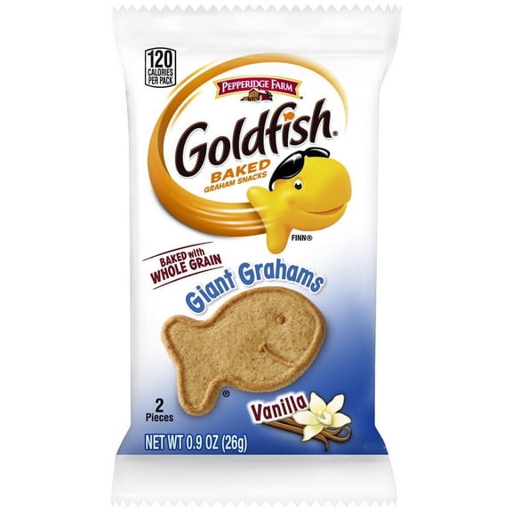 Pepperidge Farms Goldfish Vanilla Whole Grain Giant Grahams, 0.9 oz - Case of 300