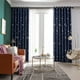 thumbnail image 1 of Cortina De 2 Piezas Para Dormitorio Con Estrella Plateada Y Luna Para Oscurecer Completamente El Dormitorio, Sala De Estar, Aislamiento Térmico, Tela De Cortina De Bloqueo De Luz, 1 of 7