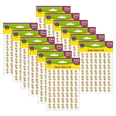 UPC: 0194629035328 | Teacher Created Resources Gold Stars Foil Stickers 294 Per Pack 12 Packs