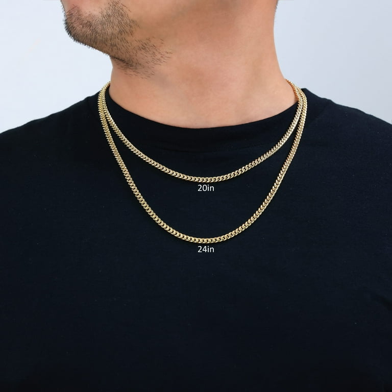 Nuragold 14k REAL Yellow Gold 4.5mm Miami Cuban Link Chain Nuragold 14k REAL Yellow Gold 4.5mm Miami Cuban Link Chain