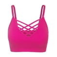 thumbnail image 2 of KOGMO Women's Front V-Lattice Bralette with Adjustable Straps and Removable Bra Pads, 2 of 6