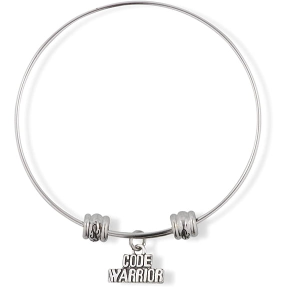 EPJ Code Warrior Programming Coding Fancy Charm Bangle