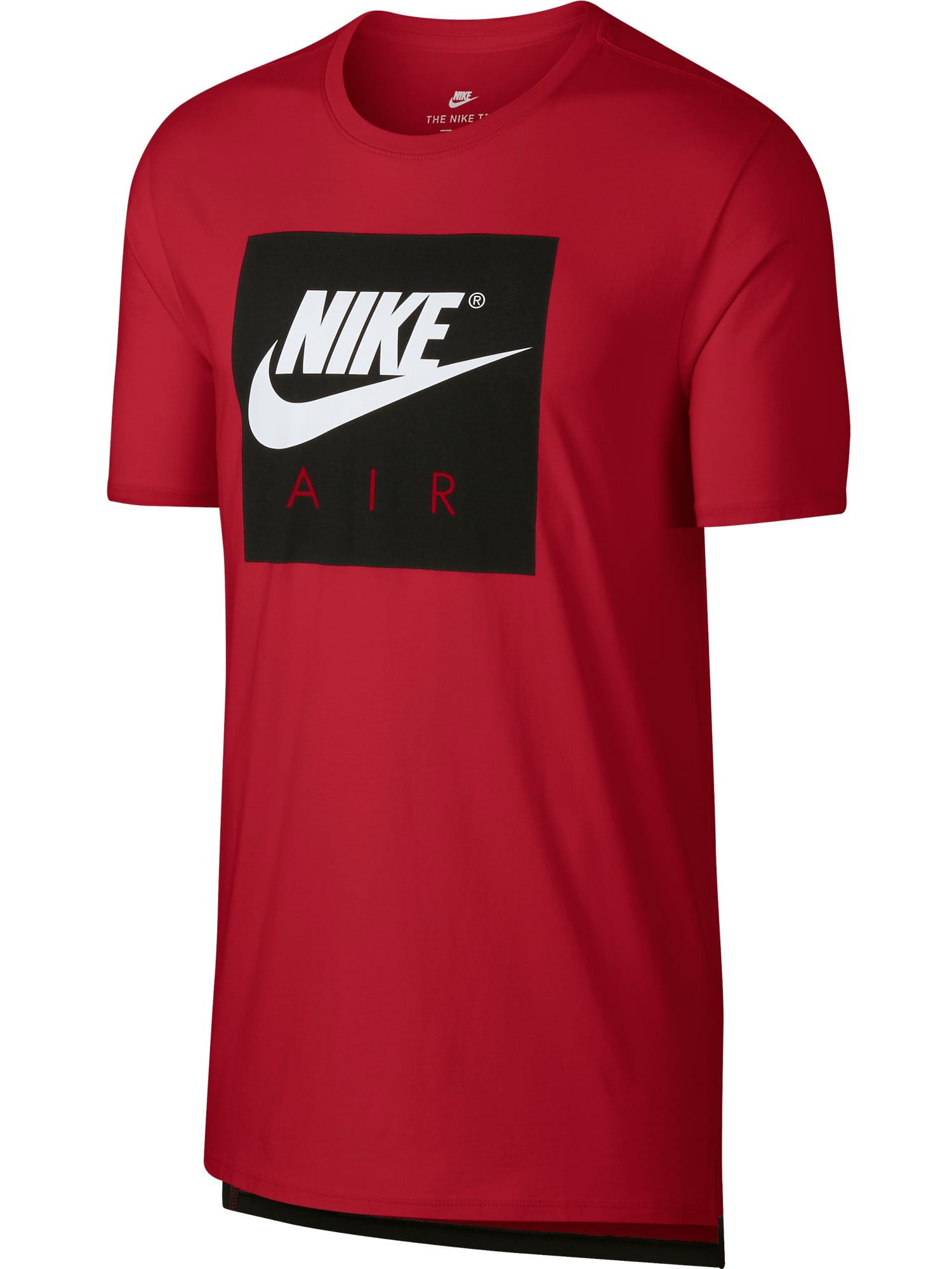 Nike Air Large Logo Crew Neck Men's Sportswear T-Shirt Red/Black/White ...