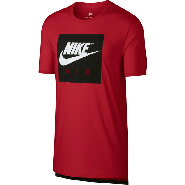 Nike - Nike Air Large Logo Crew Neck Men's Sportswear T-Shirt Red/Black ...
