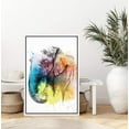 thumbnail image 3 of IDEA4WALL Framed Canvas Art Wall Decor Gray Elephant with Rainbow Color Animals Wildlife Watercolor Expressionism Contemporary Portrait Colorful for Dorm Home Office - 16"x24", 3 of 3