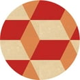 thumbnail image 1 of Ahgly Company Machine Washable Indoor Round Transitional Yellow Orange Area Rugs, 5' Round, 1 of 7