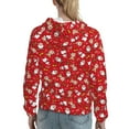 thumbnail image 7 of Lsque Christmas Santa Cartoon Snowman A Pattern Casual Women's Hoodie,Hooded Sweatshirt with Kangaroo Pocket,Pullover Hoodie with Eye-catching Drawstrings-XX-Large, 7 of 7