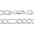 thumbnail image 3 of Bling Jewelry Mens 200 Gauge Solid Men's Sterling Silver Figaro Chain Necklace, 3 of 5