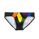 thumbnail image 5 of Bañador para hombre, bañador de cintura baja, bañador de triángulo estampado, bañador ajustado de encaje, pantalones cortos antivergüenza para hombre, 5 of 5