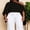 Black, variant on Women's Plus Size Flowy Tops Fashionable Solid Color Batwing Sleeve Off One Shoulder Loose Fit Blouse for Casual Daily Wear