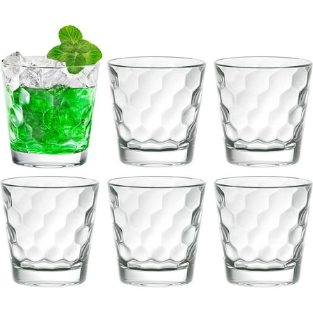 

NULQelly - European Glass - Double Old Fashioned Tumbler Glasses - Uniquely Designed - Set of 6-12.5 oz. - Made in Europe