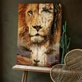 thumbnail image 2 of Lion and the Lamb Wall Art – Jesus Face Christian Canvas – Spiritual Symbol of Strength, Sacrifice & Redemption – Religious Rustic Home Décor Gift, 2 of 4