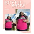 thumbnail image 3 of TIYOMI 3X Plus Size Tops For Women Leopard Tunics Short Sleeve Gaphic Summer Shirts Round Neck Color Block Blouses Hot Pink Casual Tees 3XL 22W 24W, 3 of 5