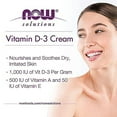 NOW Solutions, Vitamin D3 Cream 1,000 IU Per Gram, HighPotency