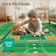 thumbnail image 4 of ODIKA 4'x6' Washable Area Rug Football Yardage Field Entry Repeating Grid Footaball Doormat for Dorm Room, Small Living Room, Stain Resistant Low Profile, Easy Care, 4 of 7