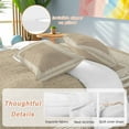thumbnail image 2 of Light Brown Abstract Art Duvet Cover Set Queen Size, Vintage Linen Greek Key Geometric 4 Piece Soft Microfiber Bedding Set with 1 Duvet Cover, 1 Flat Sheet, 2 Pillowcases, 2 of 9