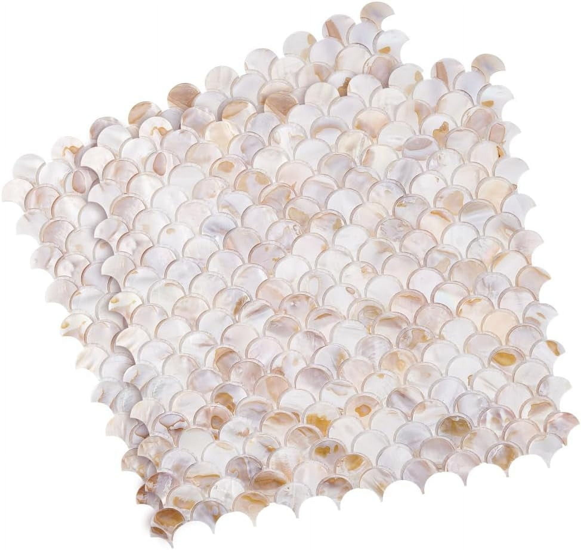 VEELIKE Fish Scale Backsplash Tile Peel And Stick Pink Mermaid Tile Stickers For Kitchen Bathroom Wall Tiles Waterproof Removable 6-Sheets Back Splash Stick On Tiles For Laundry Room Renters 12''x12 - View #5