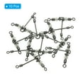 thumbnail image 3 of 3 Way Swivel 17lbs Cross Line T Turn Rolling Terminal Tackle with Luminous Beads, Black, 10 Pack, 3 of 6