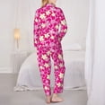 thumbnail image 6 of Wukai Vintage Flowers Print Women's Pajama Set - Soft Long Sleeve Sleepwear for Comfort and Style-Small, 6 of 9