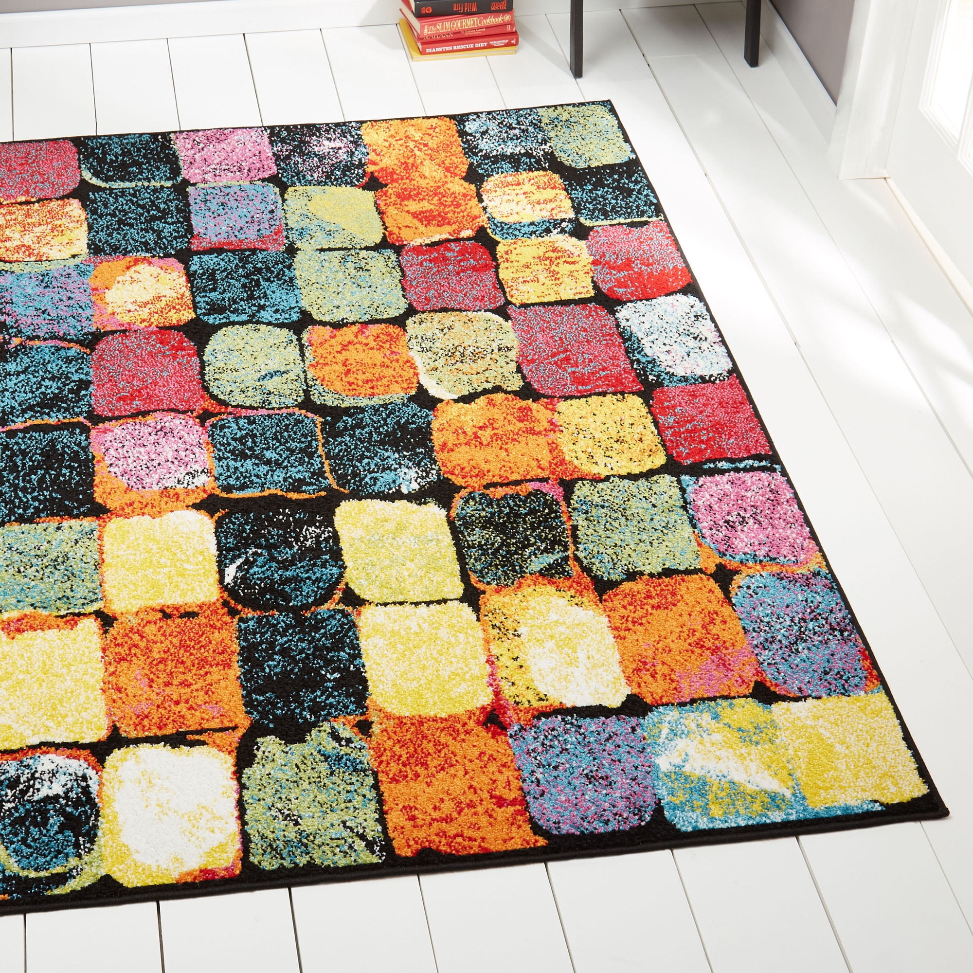 Cubes Boxes Multi-Color Area Rug 8x10 Abstract Carpet Actual 7' 10'' x 10' 2'' 