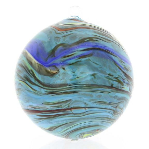 GlassOfVenice Murano Glass Chalcedony Christmas Ornament - Turquoise