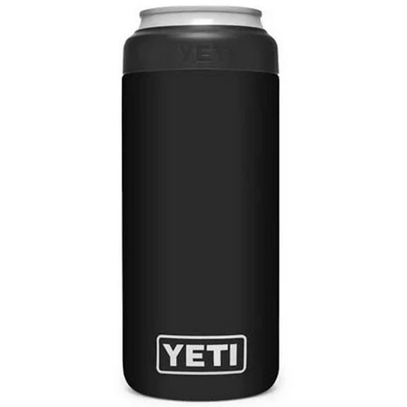 Yeti Rambler Colster Slim 12 Oz. Black Stainless Steel Insulated Drink Holder with Load-And-Lock Gasket