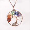 thumbnail image 5 of piezas árbol vida colgante árbol vida cuarzo cristal colgante collar Chakra piedra preciosa cobre alambre envoltura collar oso de fresa  Juguete, 5 of 5