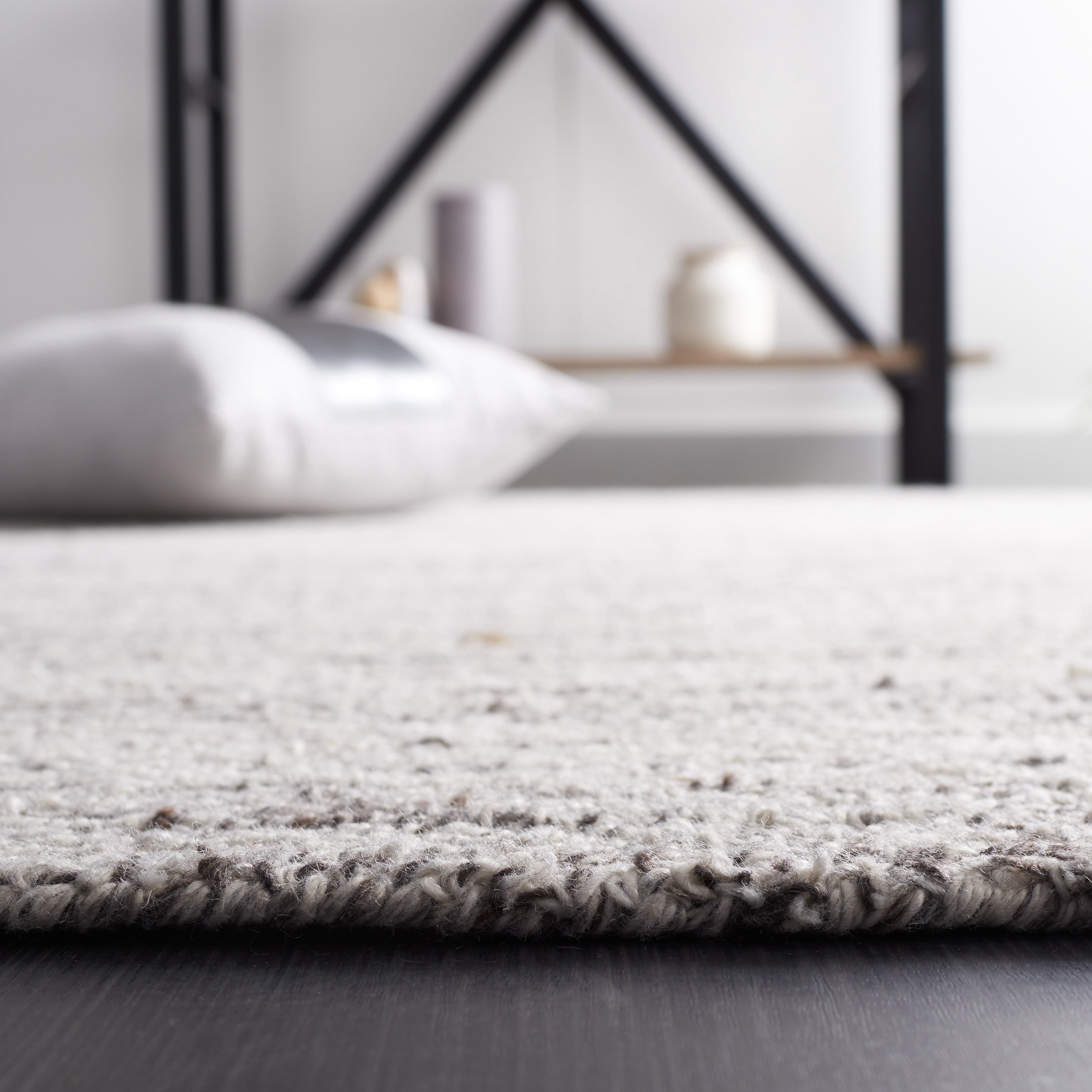 Safavieh Mirage Lecia Striped Polyester Area Rug, Gray/Ivory, 6' x 6' Square