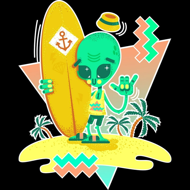 90s Surf Alien USA製 \"エイリアンTee\" USA製 90s ALIEN WORKSHOP Logo S/S Tee 紺 L エイリアンワーク