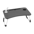 thumbnail image 2 of Foldable Lap Desk For Bed Bed Tray Table With 4 USB Ports Holder Slots Cup Holder And Drawer Laptop Desk Table With Mini Lamp Fan Portable Notebook Table Stand For Laptop, 2 of 9