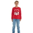 thumbnail image 6 of Sezzit Boys’ Christmas Sweatshirt – Clasic Cozy Xmas Fleece Pullover with Festive Holiday Graphics – Red Snowmen -Size 3T, 6 of 7