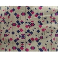 thumbnail image 4 of oneOone Georgette Viscose Fabric Ikat Stripe|Diamond & Triangle Geometric Printed Craft Fabric BTY 42 Inches Wide, 4 of 4