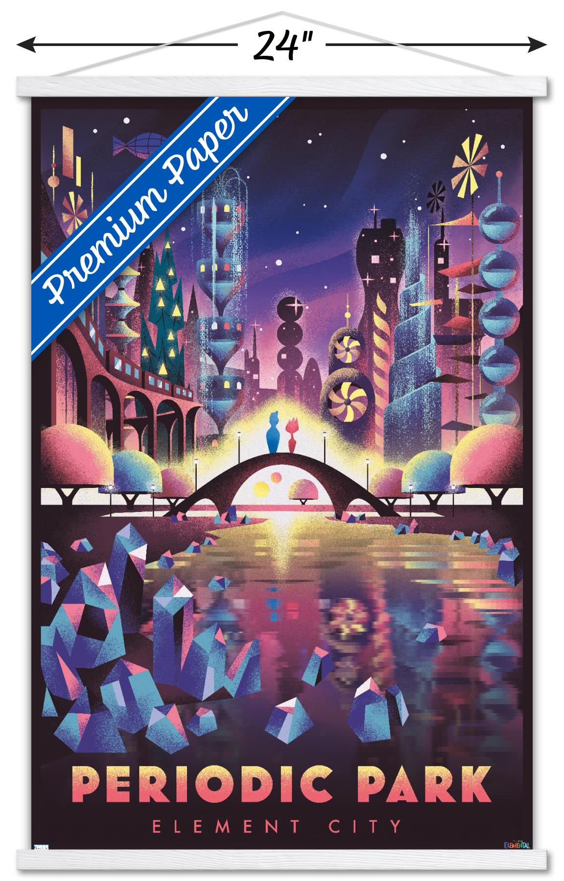 Disney Pixar Elemental - Periodic Park Wall Poster with Magnetic Frame, 22.375" x 34"