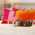 thumbnail image 3 of Pack of 2 Outdoor Pillow Covers 20x12 Inch Waterproof Pink Orange Throw Pillow Covers,Decorative Couch Pillow Shams Protectors Geometric Modern Abstract Oil Painting Patio Pillowcases Cushion Covers, 3 of 8