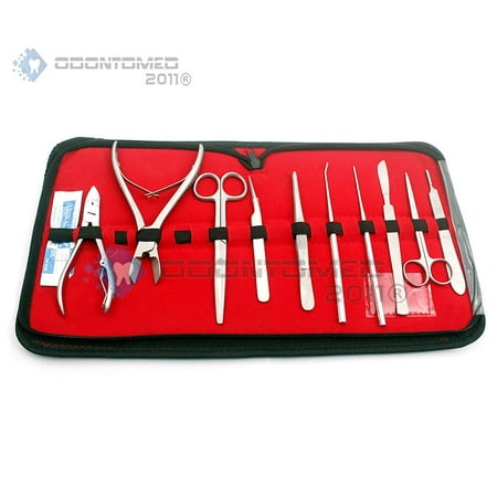 OdontoMed2011® Fragging Kit Of 10 Pieces Cutters For Hard And Soft Coral Stainless Steel Convenient Zipper Case Good For Fresh And Salted Water (Best Coral Fragging Kit)