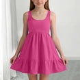 thumbnail image 6 of NAISIBABY Girls Casual Dress, Sleeveless Comfort Ruffles Flare and Fit Summer Flowy Dress Hot Pink Size 12, 6 of 6