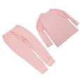 thumbnail image 3 of Woman Pure Color Casual Outfit Long Sleeve Leisure Loose Breathable Soft Outfit for Daily Life Pink XL, 3 of 26