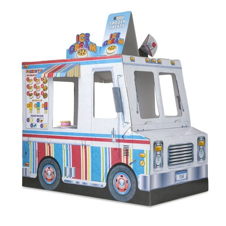 truck doug melissa indoor playhouse walmart corrugate feet cream ice cardboard paper