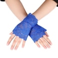 thumbnail image 1 of Mitones de encaje Qarigey 1 par Cortos Azul para mujer, 1 of 6
