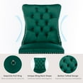 thumbnail image 5 of ODUSE-DAILY Green Velvet Dining Chairs Set of 4, Kitchen & Dining Room Chairs, Sillas De Comedor, Nailheads Tufted, Fabric Upholstered, Solid Wood (Green, 4 Pcs), 5 of 12