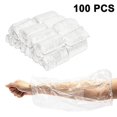 thumbnail image 1 of Piao 100 Pcs Sleeve Protectors, Dustproof Plastic Forearm Protection With Stretchy Rubber Bands, For Kitchen, Home, Office, 1 of 3