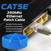Cat5 3-Pack of 10FT Network Ethernet Patch Cable, 350Mhz Internet Wire, For Router, Modem, PC, Laptop, TVs, Printer Cord, Consoles, Copper-Clad Aluminum, Blue, Cables Direct Online